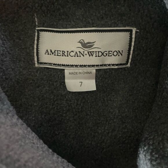 NWT Beautiful American Widgeon Gray Long Fleece Coat With Flowers Size 7 - Picture 8 of 10